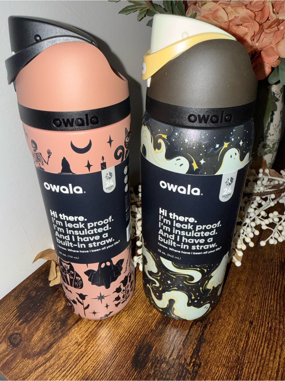 Owala 32 oz and 24 oz We ghost & fright and delight